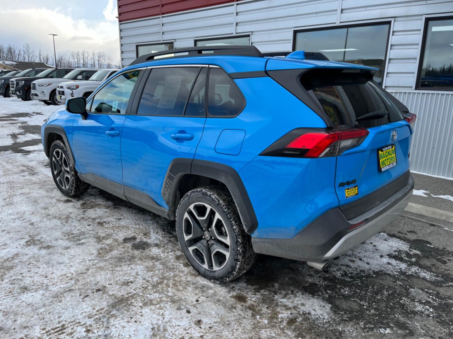 2021 Blue Toyota RAV4 Adventure AWD (2T3J1RFV7MW) with an 2.5L L4 DOHC 16V engine, 8A transmission, located at 1960 Industrial Drive, Wasilla, 99654, (907) 274-2277, 61.573475, -149.400146 - Photo#3